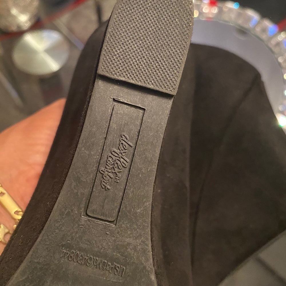 Faux suede black shoes size 12 med - Picture 7 of 10